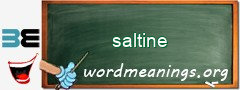 WordMeaning blackboard for saltine